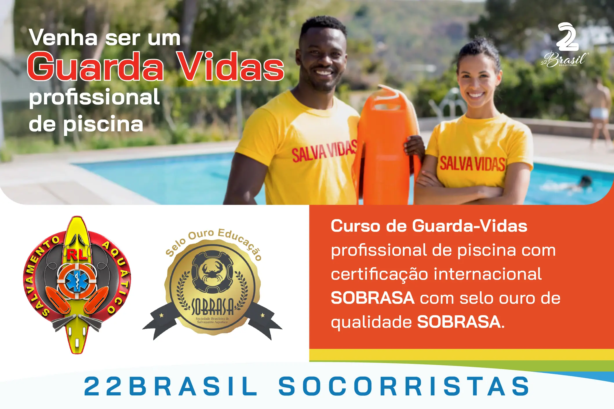 Banner Guarda Vidas em Piscinas, RL salvamento aquático, 22brasil socorristas, 3
